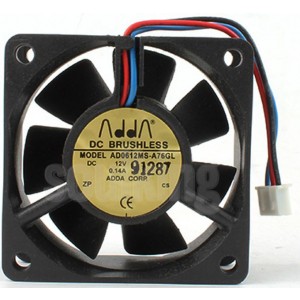 ADDA AD0612MS-A76GL 12V 0.14A 3wires Cooling Fan