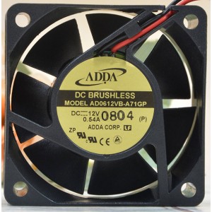 ADDA AD0612VB-A71GP 12V 0.54A 2wires Cooling Fan
