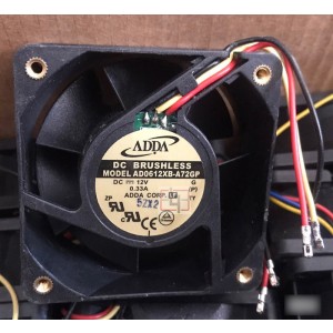 ADDA AD0612XB-A72GP 12V 0.33A 3wires Cooling Fan 