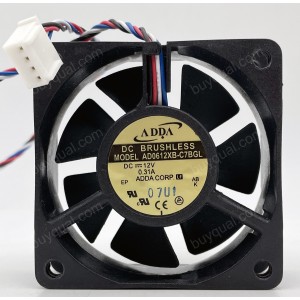 ADDA AD0612XB-C7BGL 12V 0.31A 4wires Cooling Fan 