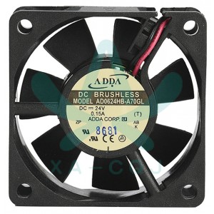 ADDA AD0624HB-A70GL 24V 0.15A 2wires Cooling Fan 