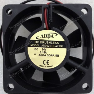 ADDA AD0624HB-A71GL 24V 0.15A 3.6W 2wires Cooling Fan