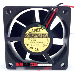 ADDA AD0624HB-C70GL 24V 0.09A 2wires Cooling Fan 