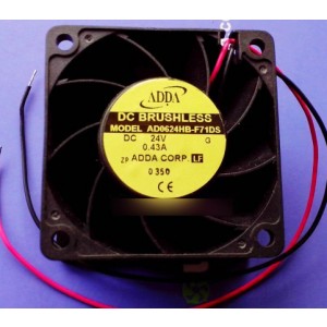 ADDA AD0624HB-F71DS 24V 0.43A 2wires Cooling Fan 