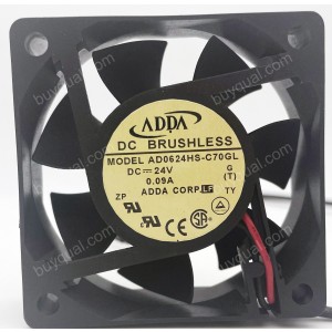 ADDA AD0624HS-C70GL 24V 0.09A 2wires Cooling Fan