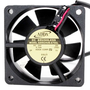 ADDA AD0624UB-A70GL 24V 0.16A 2wires Cooling Fan