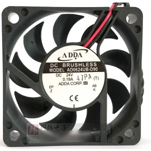 ADDA AD0624UB-D90 24V 0.18A 2wires Cooling Fan 