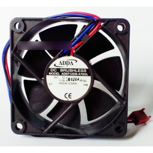 ADDA AD0712DB-A76GL 12V 0.08A 3wires cooling fan