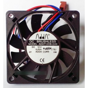 ADDA AD0712DB-DA6 12V 0.09A 3wires cooling fan