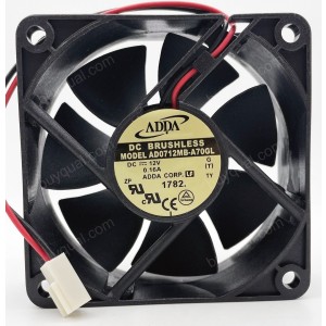 ADDA AD0712LB-A70GL AD0712MB-A70GL 12V 0.12A 2wires Cooling Fan