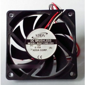 ADDA AD0712MB-D93 12V 0.15A 3wires Cooling Fan 
