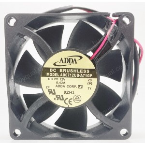 ADDA AD0712UB-A71GP 12V 0.42A 2wires Cooling Fan