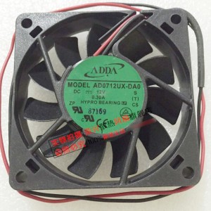 ADDA AD0712UX-DA0 12V 0.30A 2 wires Cooling Fan