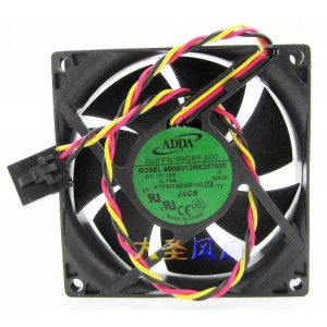 ADDA AD08012HX207600 12V 0.15A 3wires Cooling Fan