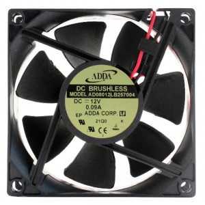 ADDA AD08012LB257004 12V 0.09A 2wires Cooling Fan 