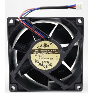 ADDA AD08012UB327200 12V 1.05A 3wires Cooling Fan 