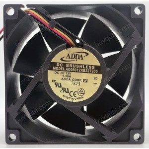 ADDA AD08012XB327200 12V 1.3A 3wires Cooling Fan