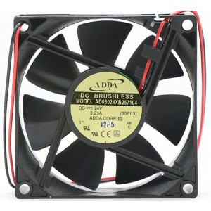 ADDA AD08024XB257104 24V 0.23A 2wires Cooling Fan