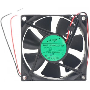 ADDA AD08024XX257104 24V 0.23A 2wires Cooling Fan 