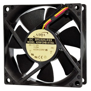 ADDA AD0812HB-A73GL 12V 0.25A 3wires Cooling Fan