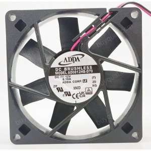 ADDA AD0812HB-D70 12V 0.18A 2.16W 2wires Cooling Fan