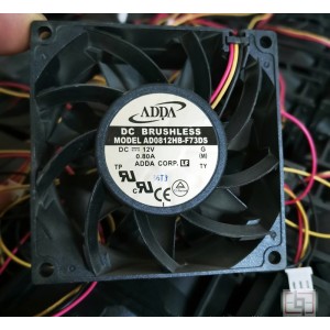 ADDA AD0812HB-F73DS 12V 0.80A 3wires Cooling Fan
