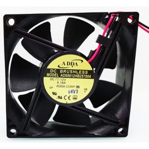 ADDA AD0812HB2570074 12V 0.18A 2wires Cooling Fan