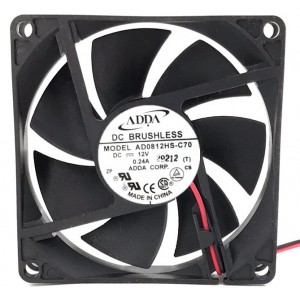 ADDA AD0812HS-C70 12V 0.24A 2wires Cooling Fan