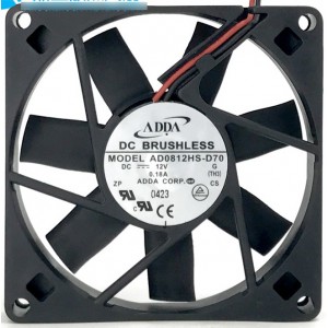 ADDA AD0812HS-D70 12V 0.18A 2wires Cooling Fan