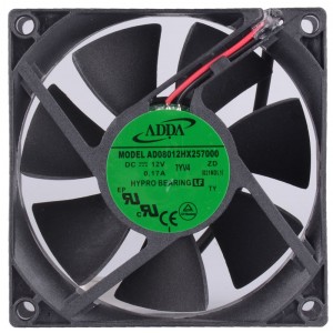 ADDA AD0812HX257000 12V 0.17A 2wires Cooling Fan
