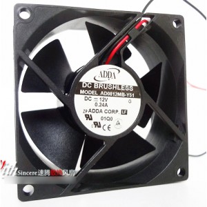 ADDA AD0812MB-Y51 12V 0.24A 2wires Cooling Fan
