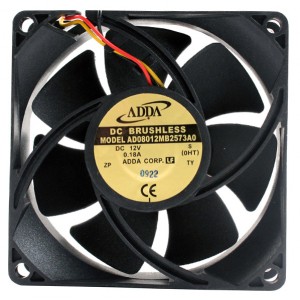 ADDA AD0812MB2573A0 12V 0.18A 3wires Cooling Fan 