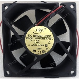 ADDA AD0812MS-A70GL 12V 0.15A 2wires Cooling Fan