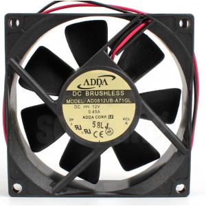 ADDA AD0812UB-A71GL 12V 0.45A 2wires Cooling Fan 