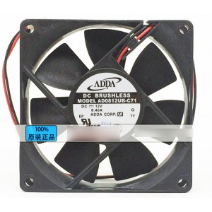 ADDA AD0812UB-C71 12V 0.40A 2 wires Cooling Fan