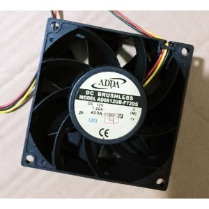 ADDA AD0812UB-F72DS 12V 1.2A 3wires Cooling Fan 