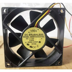 ADDA AD0812US-A72GL 12V 0.45A 3wires Cooling Fan