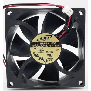 ADDA AD0812VB-A71GP 12V 0.65A 2wires Cooling Fan