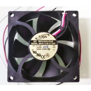 ADDA AD0812VB-A73GP 12V 0.65A 3wires Cooling Fan