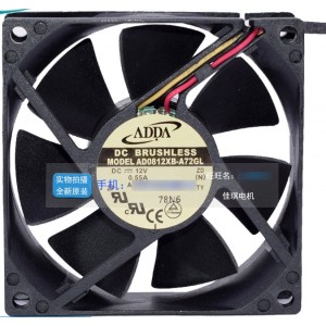 ADDA AD0812XB-A72GL 12V 0.55A 3 wires Cooling Fan