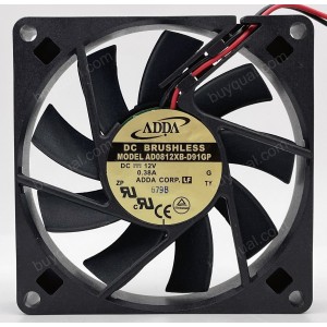 ADDA AD0812XB-D91GP 12V 0.38A 2wires Cooling Fan