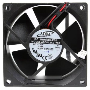 ADDA AD0812XB-Y52 12V 0.52A 3wires Cooling Fan