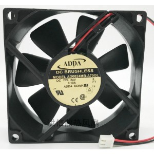 ADDA AD0824MB-A70GL 24V 0.1A 2.4W 2wires Cooling Fan