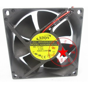 ADDA AD0824MB-A71GL 24V 0.10A 2wires Cooling Fan