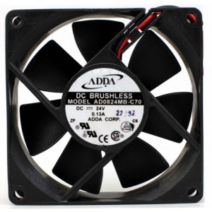 ADDA AD0824MB-C70 24V 0.13A  2wires Cooling Fan