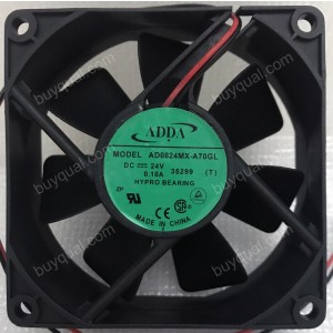 ADDA AD0824MX-A70GL 24V 0.1A 2wires Cooling Fan