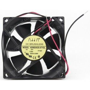 ADDA AD0824US-A71GL AD0824UB-A71GL 24V 0.26A 2wires Cooling Fan - NEW