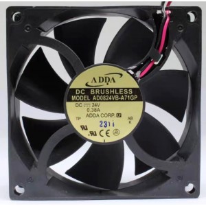 ADDA AD0824VB-A71GP 24V 0.38A 2wires Cooling Fan