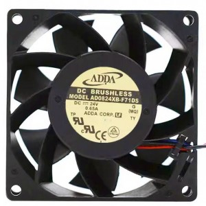 ADDA AD0824XB-F71DS 24V 0.65A 3wires Cooling Fan