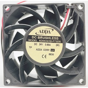 ADDA AD0824XB-F73DS 24V 0.65A 3wires Cooling Fan 